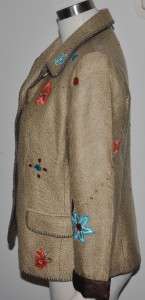 MARISA CHRISTINA Beige blazer embroidered & sequined M  