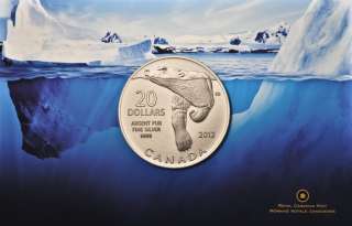 2012 Canada $20 Fine Silver Coin   Polar Bear  