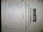 WHITE 4 175 FIELD BOSS TRACTOR SPECIFICATIONS BOOKLET BOOK MANUAL