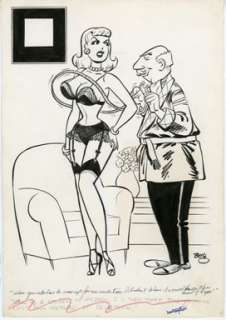 DAVE BERG   GEE WHIZ (HUMORAMA) GIRLIE CARTOON ART 1958  