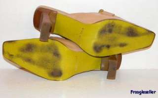 Nine West womens Generale heels mules shoes 7 M brown leather  