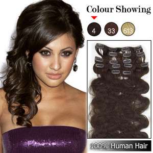 22 #4 Wavy Clip On Synthesis Heat Proof Hair Extension  