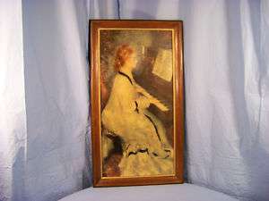 Lady at the Piano  Auguste Renoir. Print Paperboard.  