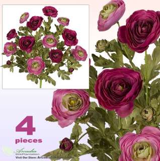   are bidding on Lot of 48 Ranunculus Flowers Artificial Silk Plants