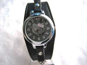 Brand new cute black helloKitty chain wrist watch ky7  