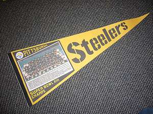 PITTSBURGH STEELERS SUPER BOWL XIII CHAMPIONSHIP PICTURE PENNANT 