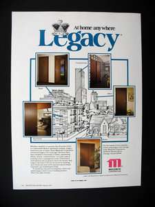 Masonite Legacy Door Facings faced doors 1979 print Ad advertisement 
