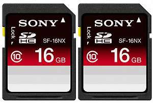 Sony 32GB (2 X 16GB ) SDHC Memory Card Class 10 SF 16NX/TQ2 SD 2 