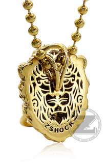 ZShock The ZShock Zar Lion head pendant in GoldTone  Karmaloop 