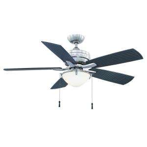 Hampton Bay Four Winds 54 in.Indoor/Outdoor Brushed Nickel Ceiling Fan