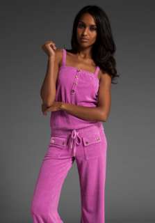 JUICY COUTURE Terry Wide Leg Romper in Very Raspberry at Revolve 