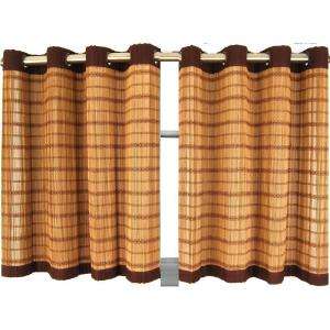 Versailles Home Fashions Mocha Bamboo Grommet Tiers BP014224 505 at 