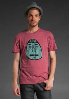 RVCA Barry McGee Head Badge Tee in Red Grease  