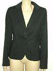 Womens BANANA REPUBLIC Striped Wool Stretch Black Blazer Jacket Sz 4 S