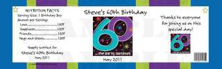 Birthday Any Age 30, 40, 50, 60 WATER BOTTLE LABELS  
