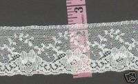 Cotton Lace trim 2 inches wide White 10 yds (955)  