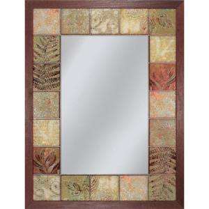 Deco Mirror 25.5 in. x 34.5 in. Leaf Tile Mirror in Brown 6251 at The 