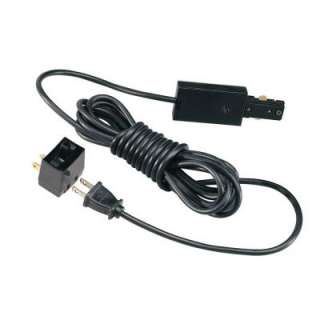 Hampton Bay Black Linear Live End Power Feed with 15 ft. Cord EC707BK 