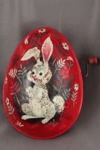 Vintage MATTEL Toy Tin Lithograph 513 Easter Bunny Egg  
