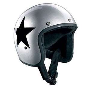 Bandit Helm Star Silver  Sport & Freizeit