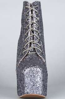 Jeffrey Campbell The Night Lita Shoe in Pewter GlitterExclusive 
