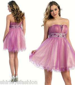 New Short Strapless Prom Dress Cocktail Party size XS S M L XL 1XL 2XL 