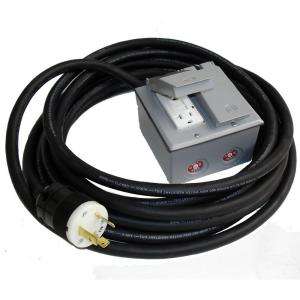 GenTran 50 ft.10/4 L14 30 Male and 4 GFCI Protected Receptacles With 