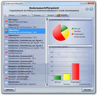 Lernsoftware Bodensee, Schifferpatent A / D / Hochrhein  