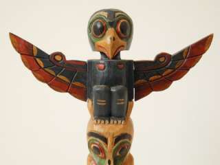 Totem Marterpfahl Holz Indianer Totempfahl Adler 30cm  