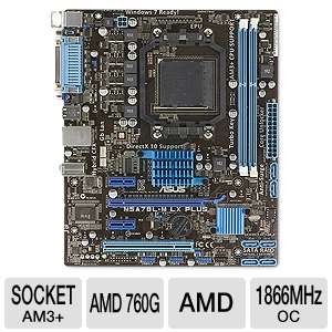 ASUS M5A78L M LX PLUS AMD 760G Motherboard   Micro ATX, AMD 760G 