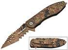 mutilator spring assisted super serrated knife all leaf camo