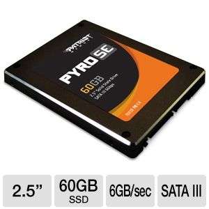 Patriot PPSE60GS25SSDR Pyro SE Solid State Drive   60GB, SATA III (6Gb 
