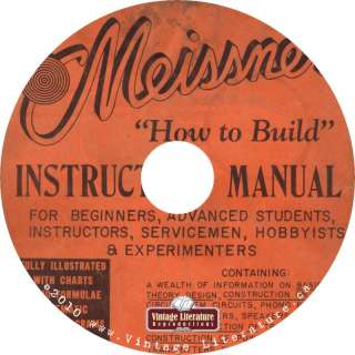 Meissner How To Build It Manual {Electronics Book} CD  