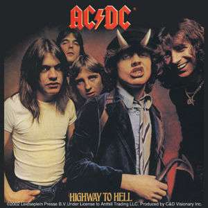 AC/DC highway to hell lp/cd cover STICKER window bumper  