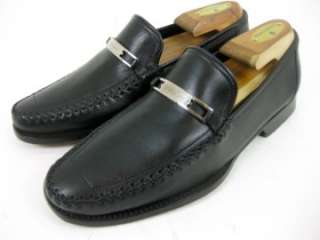 Bruno Magli BENNETT Black Leather Signature Bit Dress Loafer Shoes 7 M 