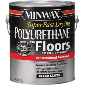 Minwax 1 Gallon Clear Gloss Super Fast Drying Polyurethane for Floors 
