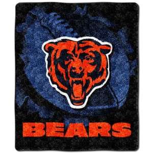 Chicago Bears NFL Sherpa Afghan Throw Blanket, NEW  