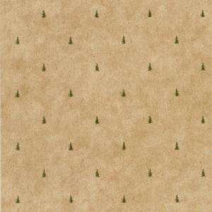 The Wallpaper Company 56 Sq.ft. Brown Pine Tree Mini Print Wallpaper 