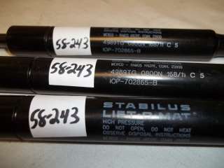 Set of (3) New Stabilus Lift O Mat Shocks 4989TG 168/11 C5  