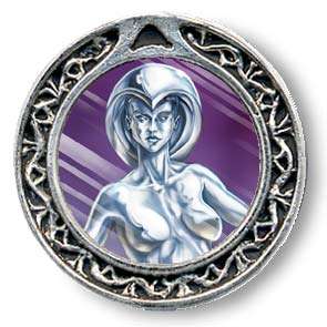 This cool little pewter Gaming Token features an image of a sexy 