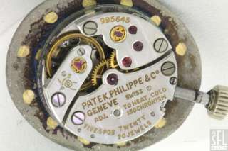 PATEK PHILIPPE 18K WHITE GOLD .80CT VS1/G DIAMOND BEZEL LADIES WATCH W 