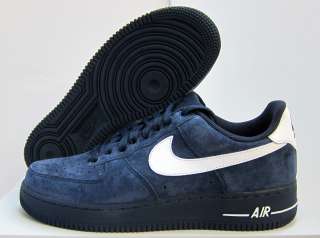 NEW MENS NIKE AIR FORCE 1 07 SUEDE [315122 415] OBSIDIAN WHITE  