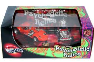 100% Hot Wheels Psychedelic Relics Twin Mill & Red Baron  