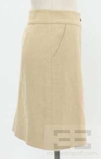 Tory Burch Tan Button Up Straight Skirt Size 6  