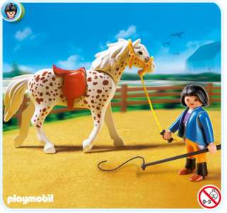 PLAYMOBIL® 5108 Shire Horse Pferd mit rot grauer Box  