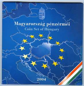 Ungarn Forint Kursmünzensatz 2004 EU Beitritt st  