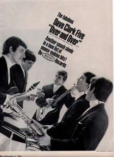   CLARK FIVE   Over and over   1965 VINTAGE BILLBOARD PROMO AD  