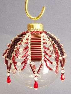 PATTERN ONLY Beaded Christmas Ornament Cover Holiday Original Tiffany 