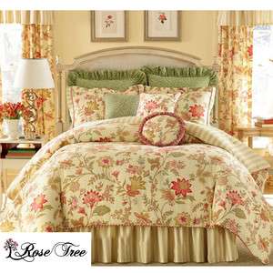 PACIFIC FLORAL 3PC QUEEN SHAMS AND BEDSKIRT SET from ROSE TREE  