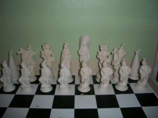 Ceramic Bique* Indian Chess Set* Ready to Paint  